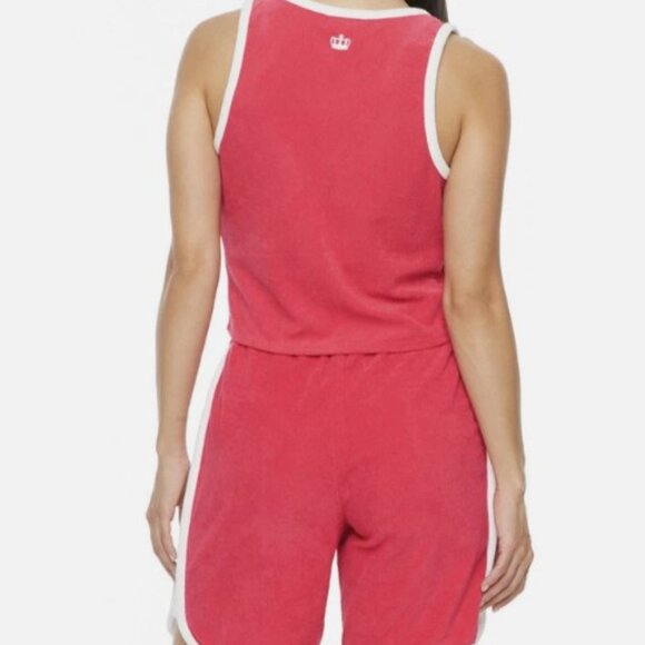 Juicy Couture Shorts & Top SET | Pink White | Vintage | L | ICONIC | EUC - Picture 3 of 15